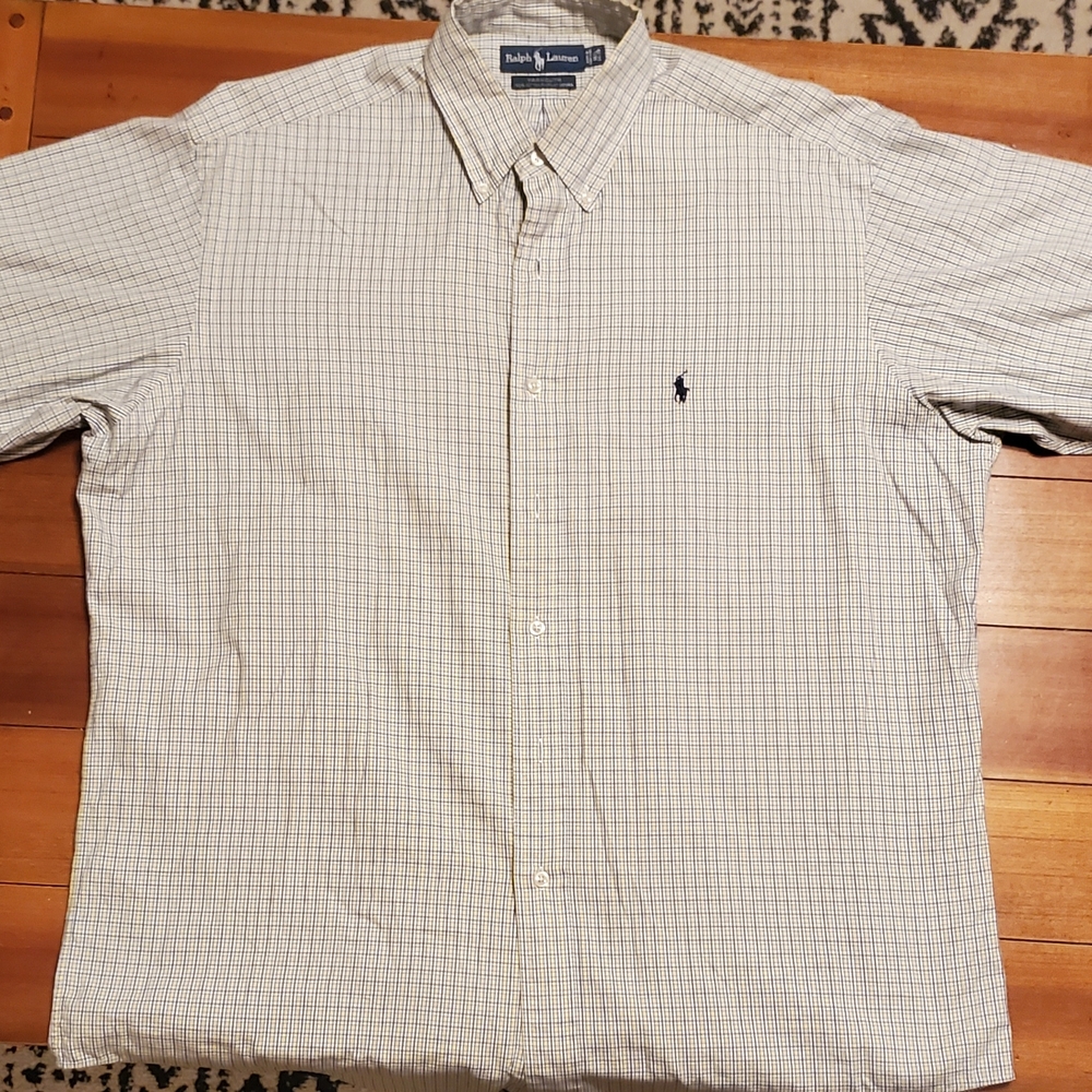 Polo Yarmouth Men's Oxford by Ralph Lauren in White, Yellow and Navy